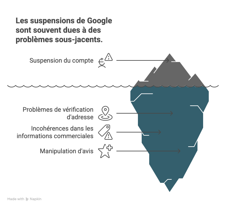 Les principales causes de suspension identifiées